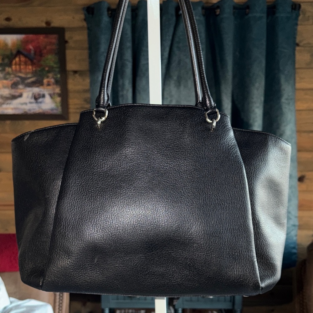 Kate Spade Black Tote with Patterned Scarf - Picture 7 of 16